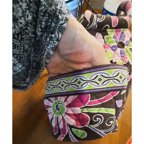 Vera Bradley PURPLE PUNCH GABBY Floral Quilted Bag With Zipper & Pockets - Picture 3 of 10